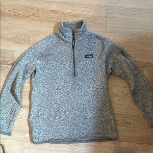 Patagonia Gray Zip Up Sweater with Cozy Marled Texture (Better Sweater)